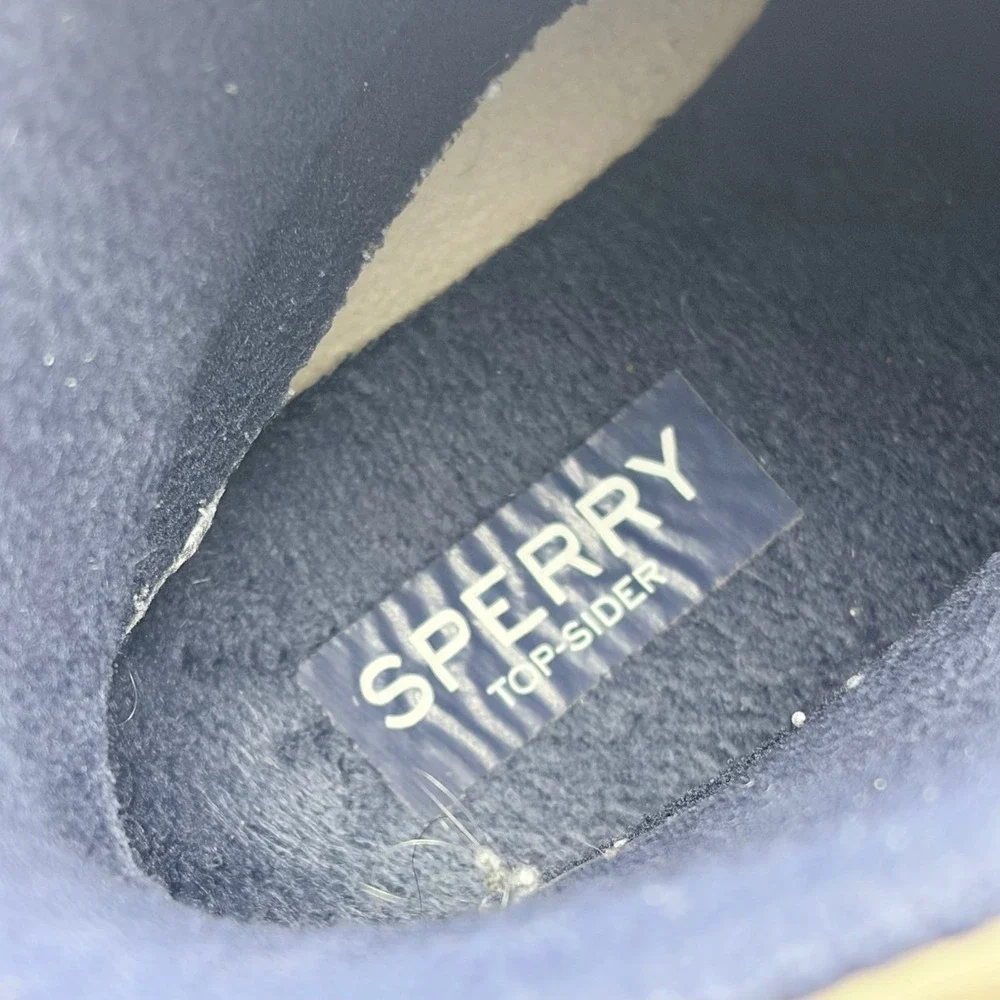 Sperry Saltwater Duck‎ Boots Womens 9 Navy Grey Waterproof Leather Boots Utility
